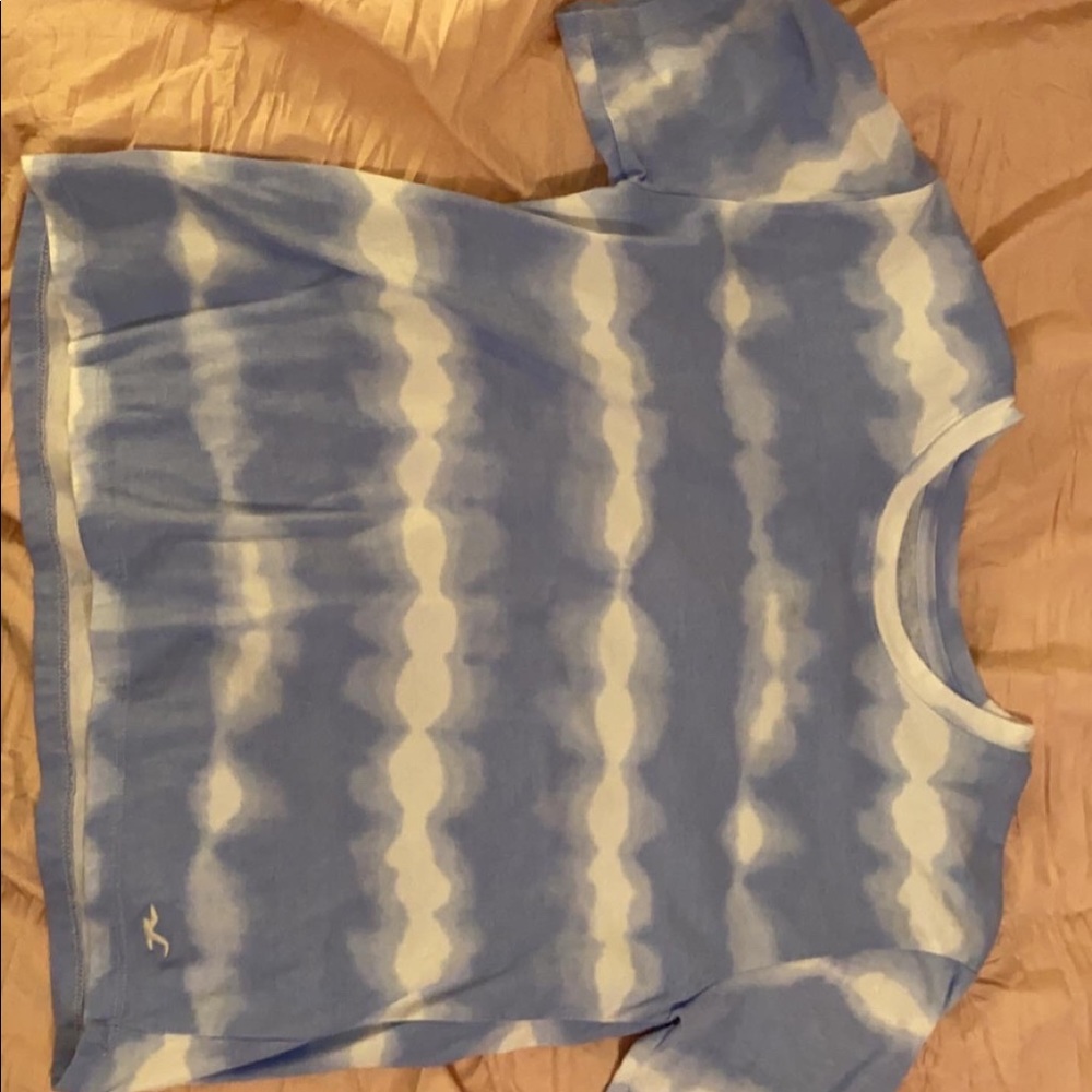 Blue and White Hollister Tee